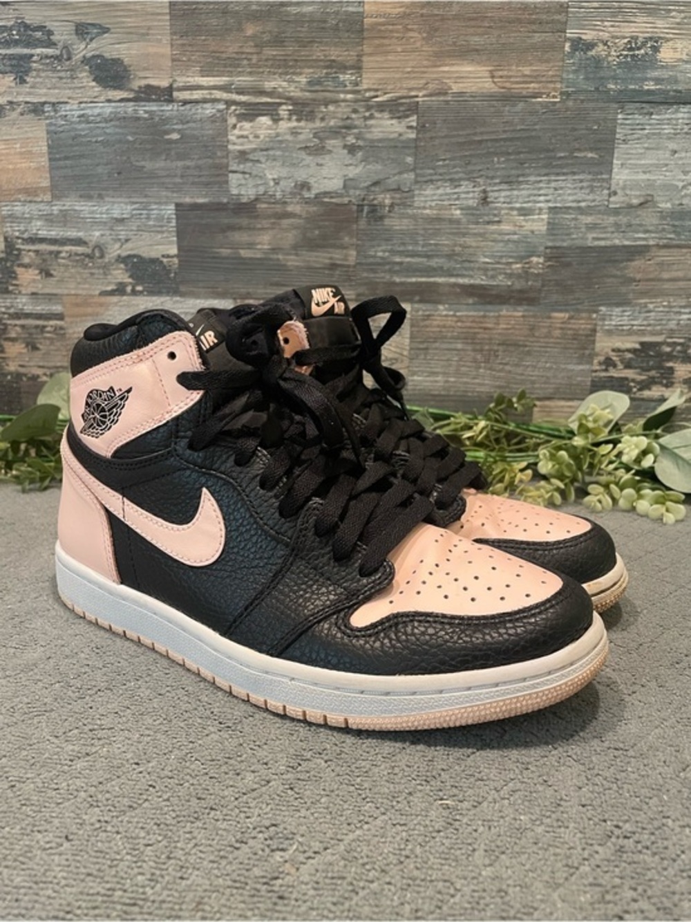 Jordan 1 Retro High "Black Crimson Tint" Sneakers Size 8 Men's